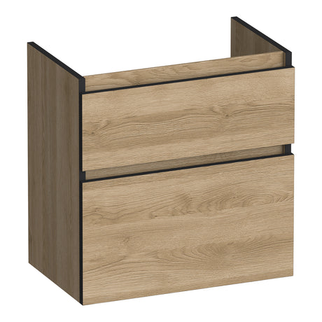 BRAUER Delight Edge onderkast ondiep 60 met 2 softclose lades greeploos en 1 sifon uitsparing Sunlit OK-DLEO60SL