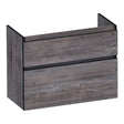 BRAUER Delight Edge onderkast ondiep 80 met 2 softclose lades greeploos en 1 sifon uitsparing Driftwood OK-DLEO80DR