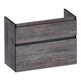 BRAUER Delight Edge onderkast ondiep 80 met 2 softclose lades greeploos en 1 sifon uitsparing Driftwood OK-DLEO80DR