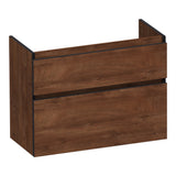 BRAUER Delight Edge onderkast ondiep 80 met 2 softclose lades greeploos en 1 sifon uitsparing Forest Cacao OK-DLEO80FC