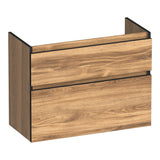 BRAUER Delight Edge onderkast ondiep 80 met 2 softclose lades greeploos en 1 sifon uitsparing Honey OK-DLEO80HO