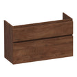 BRAUER Delight onderkast ondiep 100 met 2 softclose lades greeploos en 1 sifon uitsparing Forest Cacao OK-DLO100FC