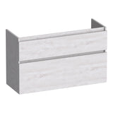 BRAUER Delight onderkast ondiep 100 met 2 softclose lades greeploos en 1 sifon uitsparing Forest Seashell OK-DLO100FS