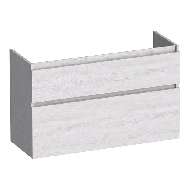 BRAUER Delight onderkast ondiep 100 met 2 softclose lades greeploos en 1 sifon uitsparing Forest Seashell OK-DLO100FS