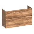 BRAUER Delight onderkast ondiep 100 met 2 softclose lades greeploos en 1 sifon uitsparing Honey OK-DLO100HO