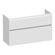 BRAUER Delight onderkast ondiep 100 met 2 softclose lades greeploos en 1 sifon uitsparing hoogglans wit OK-DLO100HW