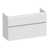BRAUER Delight onderkast ondiep 100 met 2 softclose lades greeploos en 1 sifon uitsparing hoogglans wit OK-DLO100HW