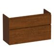 BRAUER Delight onderkast ondiep 100 met 2 softclose lades greeploos en 1 sifon uitsparing lamellen eiken bruin OK-DLO100LEB