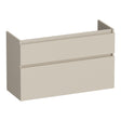 BRAUER Delight onderkast ondiep 100 met 2 softclose lades greeploos en 1 sifon uitsparing mat beige OK-DLO100MB
