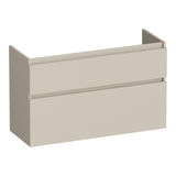 BRAUER Delight onderkast ondiep 100 met 2 softclose lades greeploos en 1 sifon uitsparing mat beige OK-DLO100MB
