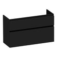 BRAUER Delight onderkast ondiep 100 met 2 softclose lades greeploos en 1 sifon uitsparing mat zwart OK-DLO100MZ