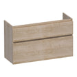BRAUER Delight onderkast ondiep 100 met 2 softclose lades greeploos en 1 sifon uitsparing Sunlit OK-DLO100SL