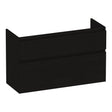 BRAUER Delight onderkast ondiep 100 met 2 softclose lades greeploos en 1 sifon uitsparing Timber Black OK-DLO100TB