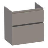 BRAUER Delight onderkast ondiep 60 met 2 softclose lades greeploos en 1 sifon uitsparing mat taupe OK-DLO60MT