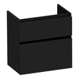 BRAUER Delight onderkast ondiep 60 met 2 softclose lades greeploos en 1 sifon uitsparing mat zwart OK-DLO60MZ