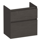 BRAUER Delight onderkast ondiep 60 met 2 softclose lades greeploos en 1 sifon uitsparing Timber Anthracite OK-DLO60TA