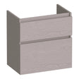 BRAUER Delight onderkast ondiep 60 met 2 softclose lades greeploos en 1 sifon uitsparing Timber Greige OK-DLO60TE