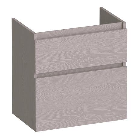 BRAUER Delight onderkast ondiep 60 met 2 softclose lades greeploos en 1 sifon uitsparing Timber Greige OK-DLO60TE