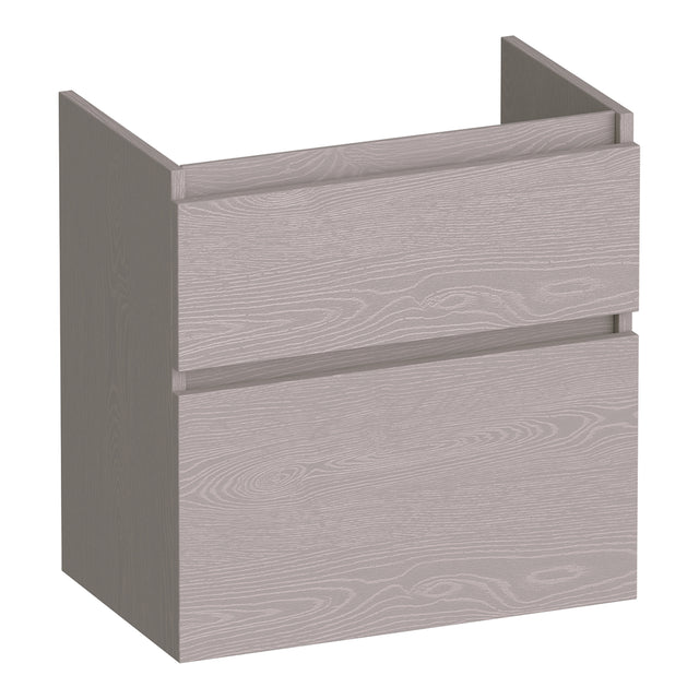 BRAUER Delight onderkast ondiep 60 met 2 softclose lades greeploos en 1 sifon uitsparing Timber Greige OK-DLO60TE