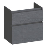 BRAUER Delight onderkast ondiep 60 met 2 softclose lades greeploos en 1 sifon uitsparing Timber Grey OK-DLO60TG