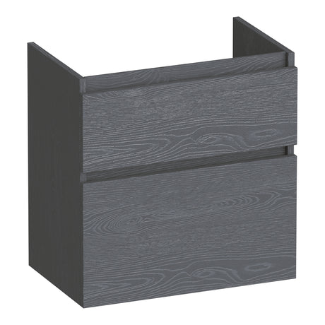 BRAUER Delight onderkast ondiep 60 met 2 softclose lades greeploos en 1 sifon uitsparing Timber Grey OK-DLO60TG