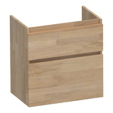 BRAUER Delight onderkast ondiep 60 met 2 softclose lades greeploos en 1 sifon uitsparing vingerlas eiken grijs OK-DLO60VEG