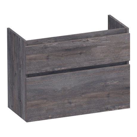 BRAUER Delight onderkast ondiep 80 met 2 softclose lades greeploos en 1 sifon uitsparing Driftwood OK-DLO80DR