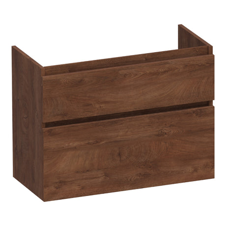 BRAUER Delight onderkast ondiep 80 met 2 softclose lades greeploos en 1 sifon uitsparing Forest Cacao OK-DLO80FC