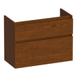 BRAUER Delight onderkast ondiep 80 met 2 softclose lades greeploos en 1 sifon uitsparing lamellen eiken bruin OK-DLO80LEB