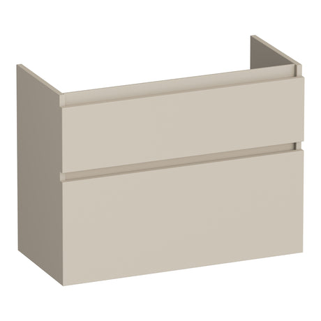 BRAUER Delight onderkast ondiep 80 met 2 softclose lades greeploos en 1 sifon uitsparing mat beige OK-DLO80MB