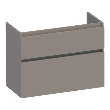BRAUER Delight onderkast ondiep 80 met 2 softclose lades greeploos en 1 sifon uitsparing mat taupe OK-DLO80MT