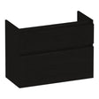 BRAUER Delight onderkast ondiep 80 met 2 softclose lades greeploos en 1 sifon uitsparing Timber Black OK-DLO80TB