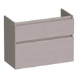 BRAUER Delight onderkast ondiep 80 met 2 softclose lades greeploos en 1 sifon uitsparing Timber Greige OK-DLO80TE