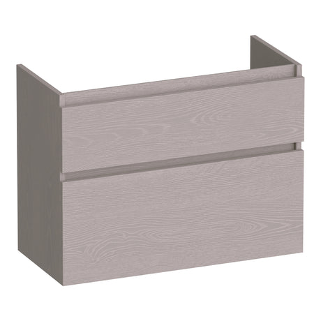 BRAUER Delight onderkast ondiep 80 met 2 softclose lades greeploos en 1 sifon uitsparing Timber Greige OK-DLO80TE