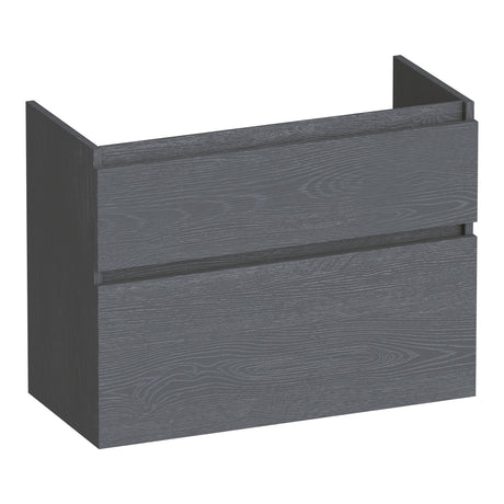 BRAUER Delight onderkast ondiep 80 met 2 softclose lades greeploos en 1 sifon uitsparing Timber Grey OK-DLO80TG