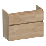 BRAUER Delight onderkast ondiep 80 met 2 softclose lades greeploos en 1 sifon uitsparing vingerlas eiken grijs OK-DLO80VEG