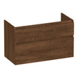 BRAUER Delight Wavy onderkast 100 met 2 softclose lades greeploos en 1 sifon uitsparing Forest Cacao OK-DLW100FC