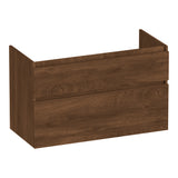 BRAUER Delight Wavy onderkast 100 met 2 softclose lades greeploos en 1 sifon uitsparing Forest Cacao OK-DLW100FC