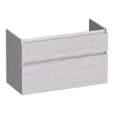 BRAUER Delight Wavy onderkast 100 met 2 softclose lades greeploos en 1 sifon uitsparing Forest Seashell OK-DLW100FS