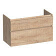 BRAUER Delight Wavy onderkast 100 met 2 softclose lades greeploos en 1 sifon uitsparing Forest Wheat OK-DLW100FW