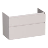 BRAUER Delight Wavy onderkast 100 met 2 softclose lades greeploos en 1 sifon uitsparing mat zand OK-DLW100MS