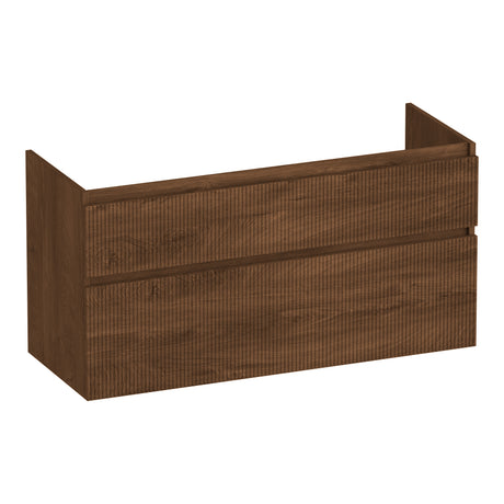 BRAUER Delight Wavy onderkast 120 met 2 softclose lades greeploos en 1 sifon uitsparing Forest Cacao OK-DLW120-1FC