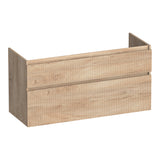BRAUER Delight Wavy onderkast 120 met 2 softclose lades greeploos en 1 sifon uitsparing Forest Wheat OK-DLW120-1FW