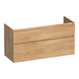 BRAUER Delight Wavy onderkast 120 met 2 softclose lades greeploos en 2 sifon uitsparingen Forest Tan OK-DLW120-2FT