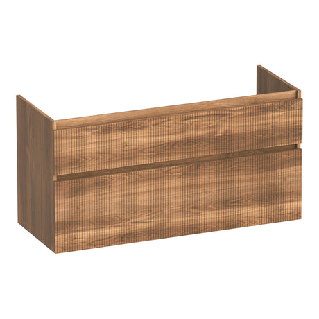 BRAUER Delight Wavy onderkast 120 met 2 softclose lades greeploos en 2 sifon uitsparingen Honey OK-DLW120-2HO