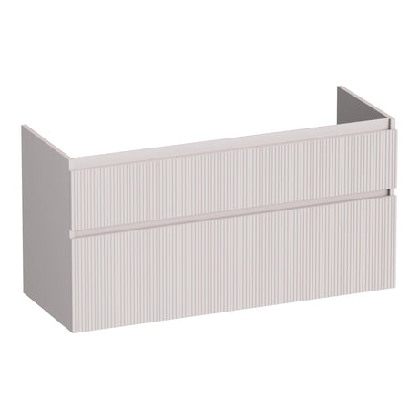 BRAUER Delight Wavy onderkast 120 met 2 softclose lades greeploos en 2 sifon uitsparingen mat zand OK-DLW120-2MS