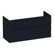 BRAUER Delight Wavy onderkast 120 met 2 softclose lades greeploos en 2 sifon uitsparingen mat zwart OK-DLW120-2MZ