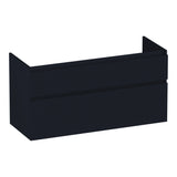 BRAUER Delight Wavy onderkast 120 met 2 softclose lades greeploos en 2 sifon uitsparingen mat zwart OK-DLW120-2MZ