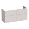 BRAUER Delight Wavy onderkast 120 met 4 softclose lades greeploos en 2 sifon uitsparingen mat zand OK-DLW120-4MS