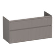 BRAUER Delight Wavy onderkast 120 met 4 softclose lades greeploos en 2 sifon uitsparingen mat taupe OK-DLW120-4MT